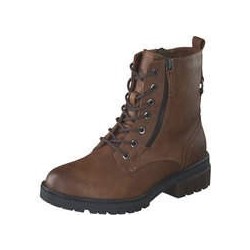 Mustang Schnür Boots Damen braun|braun|braun