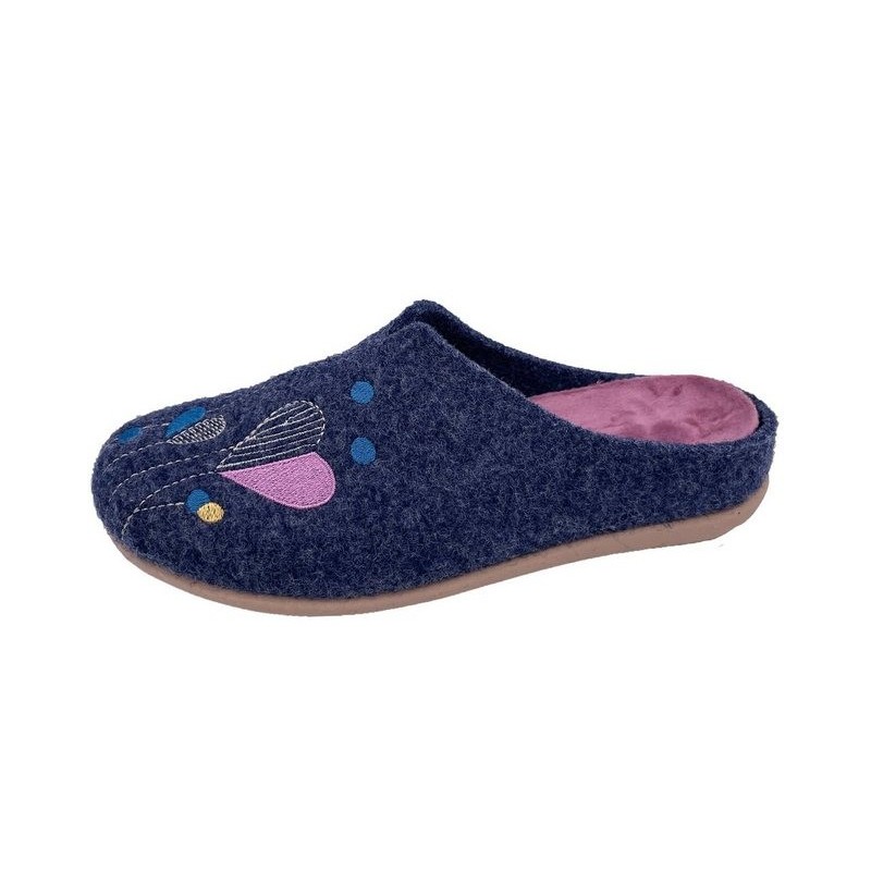 PADERO Damen Pantoffel Filz Hausschuh
