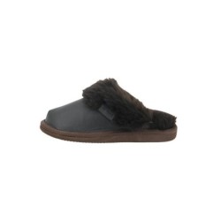 Hollert Hausschuh Damen Lammfell Hausschuhe Malibu Dunkelbraun