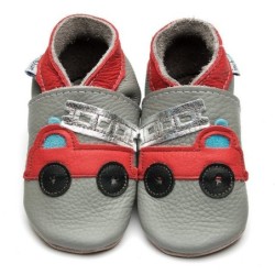 Inch Blue Inch Blue Babyschuhe Firetruck Grey/Red Lauflernschuh