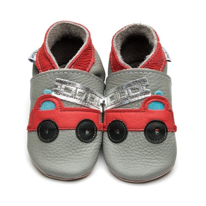 Inch Blue Inch Blue Babyschuhe Firetruck Grey/Red Lauflernschuh