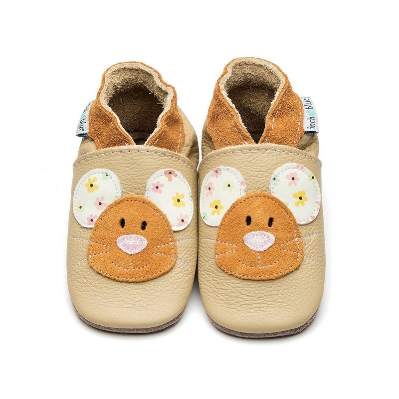 Inch Blue Inch Blue Babyschuhe Squeak Cream Lauflernschuh
