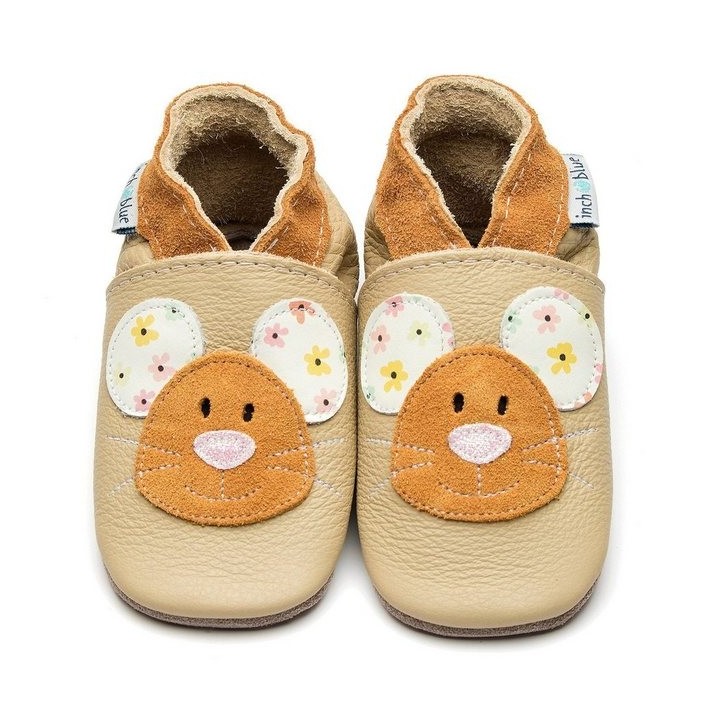 Inch Blue Inch Blue Babyschuhe Squeak Cream Lauflernschuh