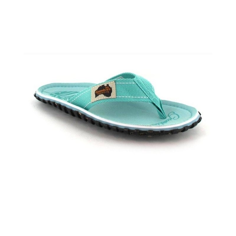 Gumbies Nachhaltiger Zehentrenner im Boho Mint Design Hausschuh aus nachhaltigem Material