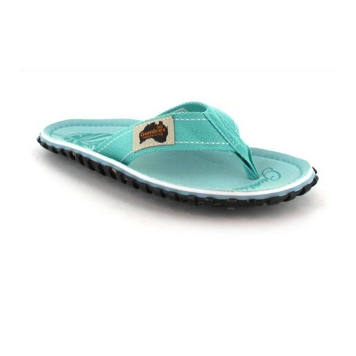 Gumbies Nachhaltiger Zehentrenner im Boho Mint Design Hausschuh aus nachhaltigem Material