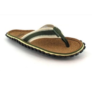 Gumbies Corker Zehentrenner für Damen in khaki Hausschuh Stilsicherer Zehentrenner mit Korkfußbett