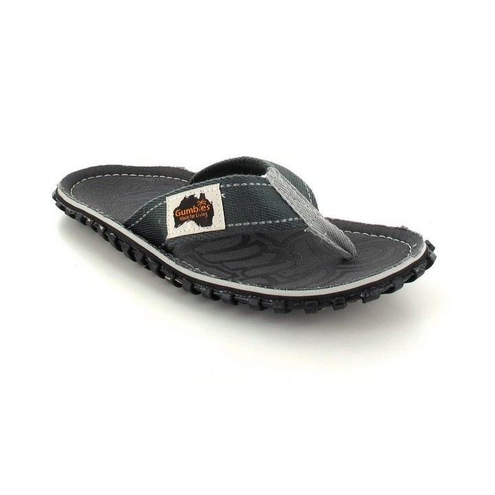 Gumbies Nachhaltiger Zehentrenner im Cool Grey Design Hausschuh aus nachhaltigem Material