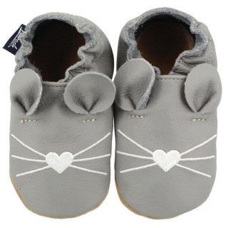 Beck Krabbelschuh Mäuschen Krabbelschuh (chromfrei gegerbtes Leder, für die allerersten Schritte) zum Schlupfen, Seitliche Gu