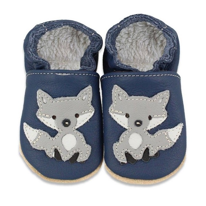 Beck Krabbelschuh Blue Fox mit Warmfutter Krabbelschuh (warme, weiche, flexible, leichte Schuhe, für die allerersten Schritte