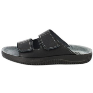 Beck Herren-Pantolette Ben mit Klettverschluß Hausschuh