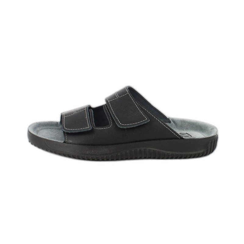 Beck Herren-Pantolette Ben mit Klettverschluß Hausschuh