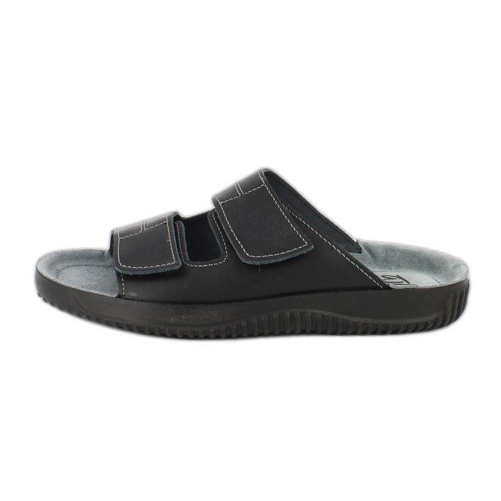 Beck Herren-Pantolette Ben mit Klettverschluß Hausschuh