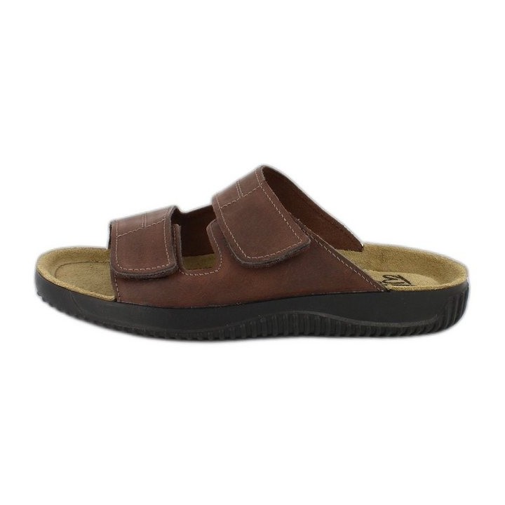 Beck Herren-Pantolette Ben mit Klettverschluß Hausschuh