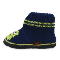 Beck Hüttenschuh Monster Hüttenschuhe (aus Österreich, warme Füße für Kita, Schule und Zuhause) sehr warm, rutschfeste Sohle,