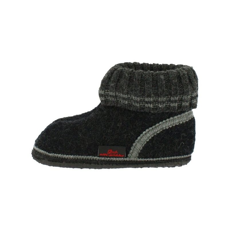 Beck Hüttenschuh Oetz Hüttenschuhe (aus Österreich, reine Schurwolle, für Kinder, Damen und Herren) atmungsaktiv, rutschfeste