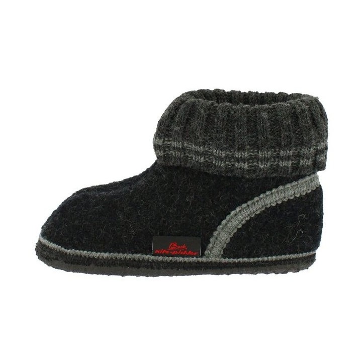 Beck Hüttenschuh Oetz Hüttenschuhe (aus Österreich, reine Schurwolle, für Kinder, Damen und Herren) atmungsaktiv, rutschfeste