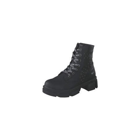 Mustang Schnür Boots Mädchen schwarz|schwarz|schwarz|schwarz