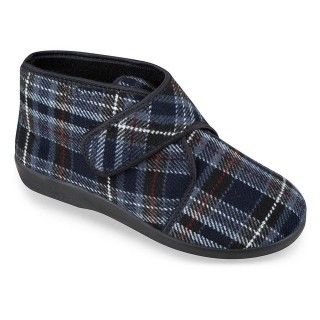 PADERO Herren Klettschuhe Hausschuh weit geschnitten