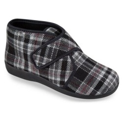 PADERO Herren Klettschuhe Hausschuh weit geschnitten