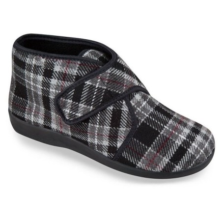 PADERO Herren Klettschuhe Hausschuh weit geschnitten