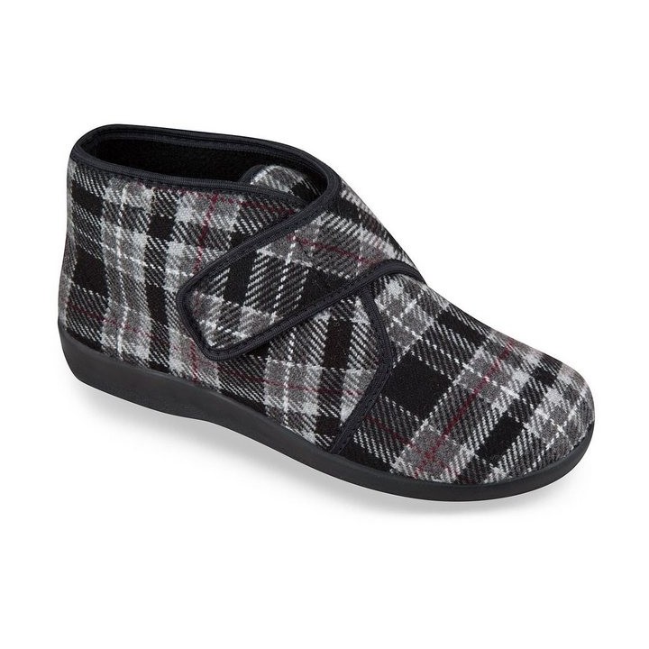 PADERO Herren Klettschuhe Hausschuh weit geschnitten