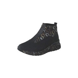Rieker Sneaker Bootie Damen schwarz|schwarz