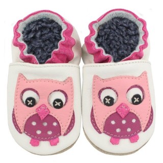 Beck Krabbelschuh Kleine Eule mit Warmfutter Krabbelschuh (warme, weiche, leichte, flexible Schuhe, für Babys erste Schritte)