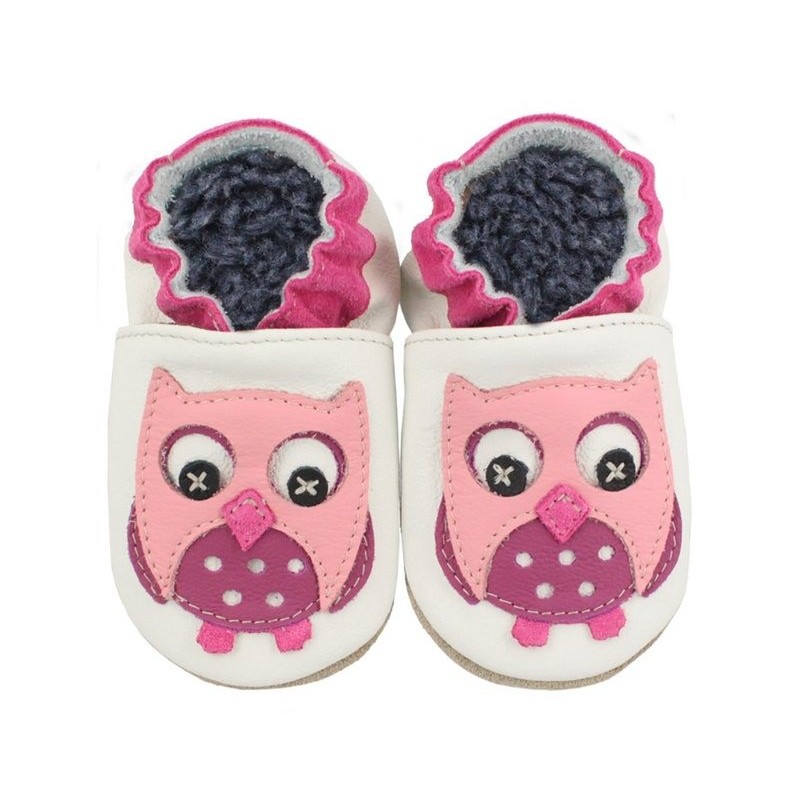 Beck Krabbelschuh Kleine Eule mit Warmfutter Krabbelschuh (warme, weiche, leichte, flexible Schuhe, für Babys erste Schritte)