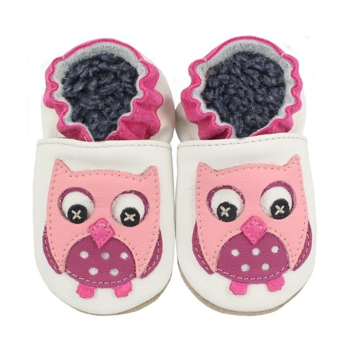 Beck Krabbelschuh Kleine Eule mit Warmfutter Krabbelschuh (warme, weiche, leichte, flexible Schuhe, für Babys erste Schritte)
