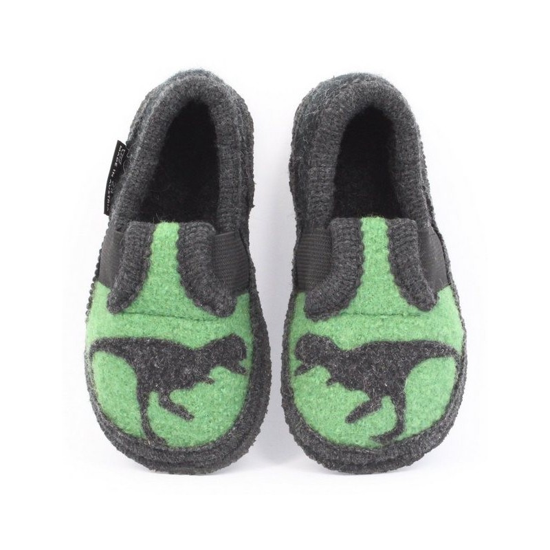Beck Hüttenschuh Dino Hüttenschuhe (Original aus Österreich, coole Jungs-Hüttenschuhe für Kita, Schule und Zuhause) warmer at