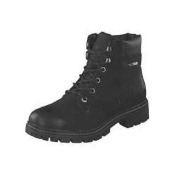 Tom Tailor Schnür Boots Damen schwarz|schwarz