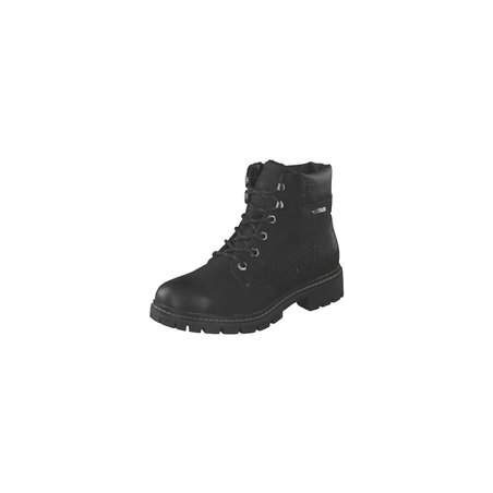 Tom Tailor Schnür Boots Damen schwarz|schwarz