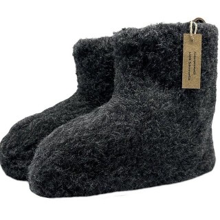 em-ka Hüttenschuhe Schurwolle Lamwolle Winter Warme Wollsocke Hausschuhe Hausschuh Füßwärmer für Damen und Herren Naturproduk