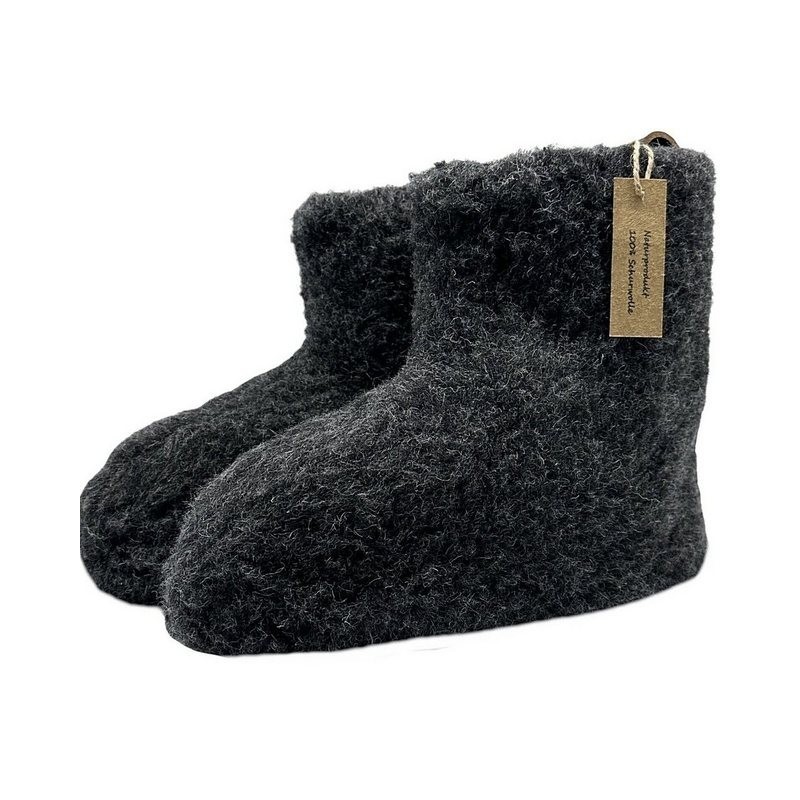 em-ka Hüttenschuhe Schurwolle Lamwolle Winter Warme Wollsocke Hausschuhe Hausschuh Füßwärmer für Damen und Herren Naturproduk