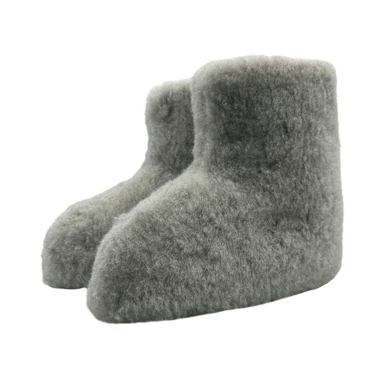 em-ka Hüttenschuhe Schurwolle Lammwolle Winter Warme Wollsocke Hausschuhe Hausschuh Füßwärmer für Damen und Herren Naturprodu