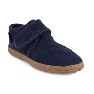 Haflinger Kinder Klett Hausschuhe Fritzi, jeans, Slipper, Jungen, Winter Hausschuh temperaturregulierend