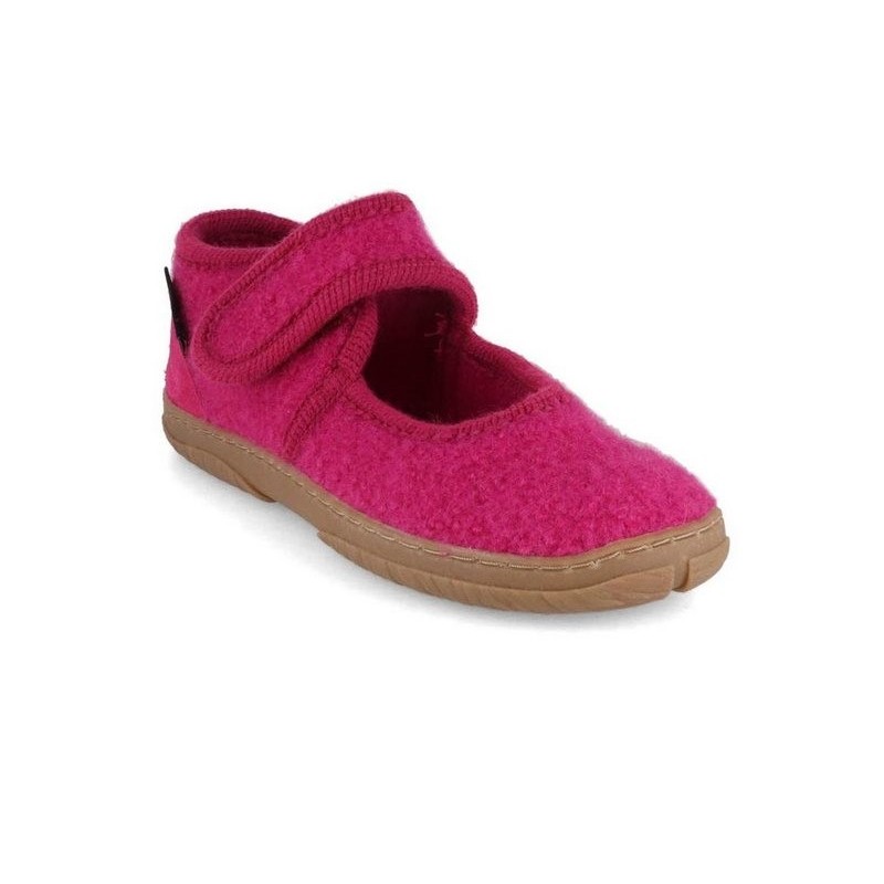 Haflinger Mädchen Klett Hausschuhe Feline, inka, Slipper, Winter Hausschuh atmungsaktiv