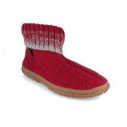 Haflinger Yuki Mädchen Hüttenschuhe, burgund, Winter Hausschuh feuchtigkeitsbeständig