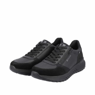 Freizeit Schnürer schwarz U0101 00 Herren Sneaker Schwarz 42