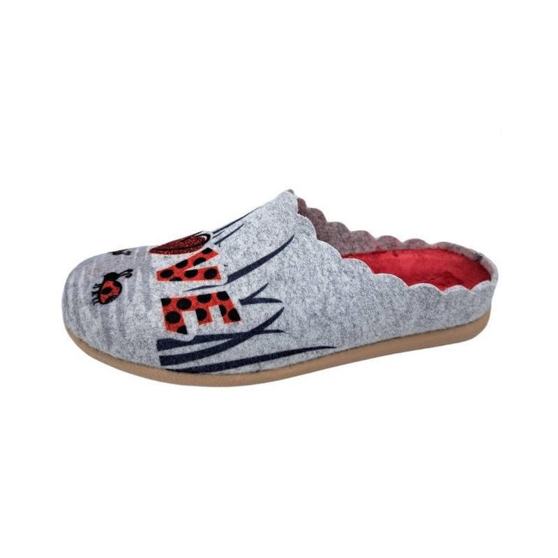 PADERO Damen Pantoffel Filz Hausschuh