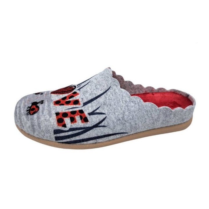 PADERO Damen Pantoffel Filz Hausschuh