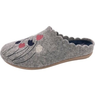 PADERO Damen Pantoffel Filz Hausschuh