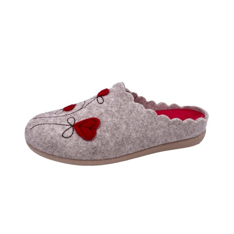 PADERO Damen Pantoffel Filz Hausschuh