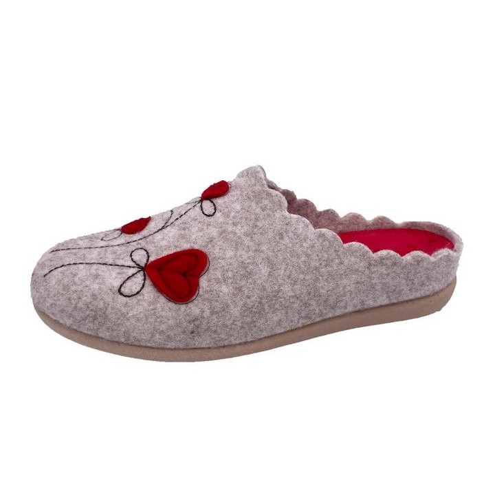 PADERO Damen Pantoffel Filz Hausschuh