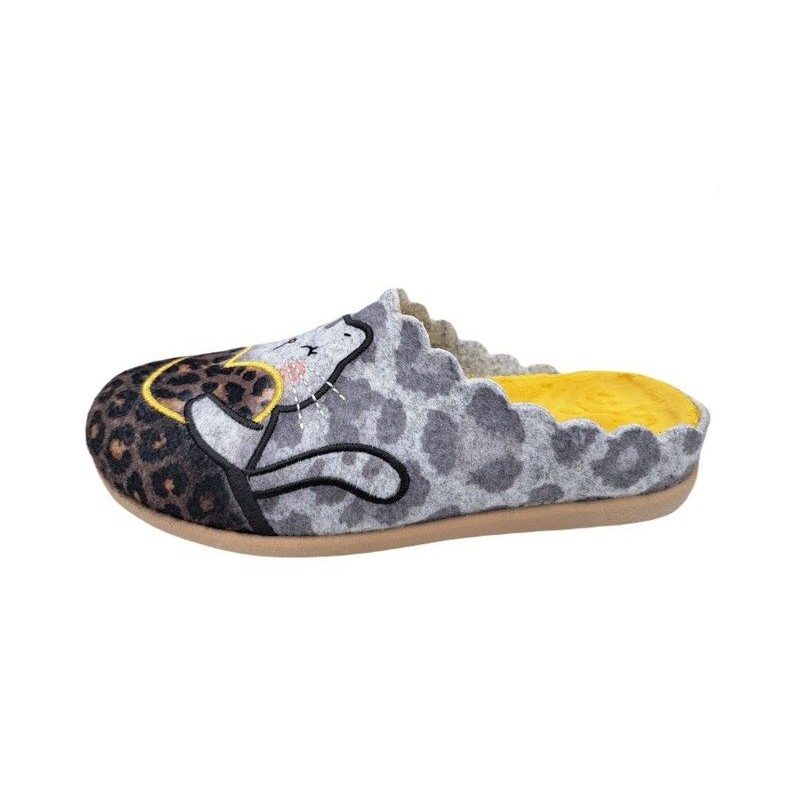 PADERO Damen Pantoffel Filz Hausschuh