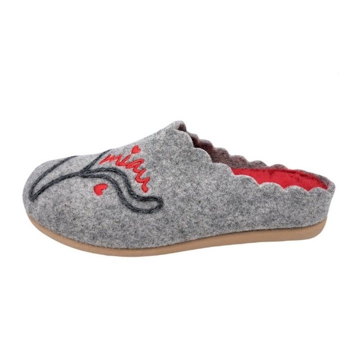 PADERO Damen Pantoffel Filz Hausschuh