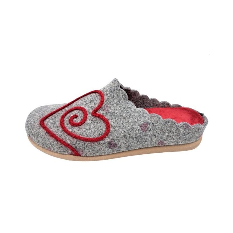 PADERO Damen Pantoffel Filz Hausschuh