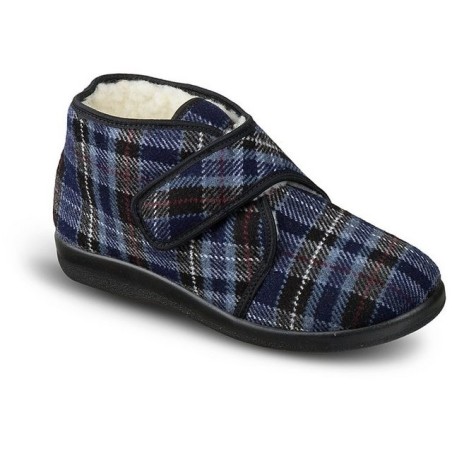 PADERO Klettschuhe gefüttert Hausschuh weit geschnitten