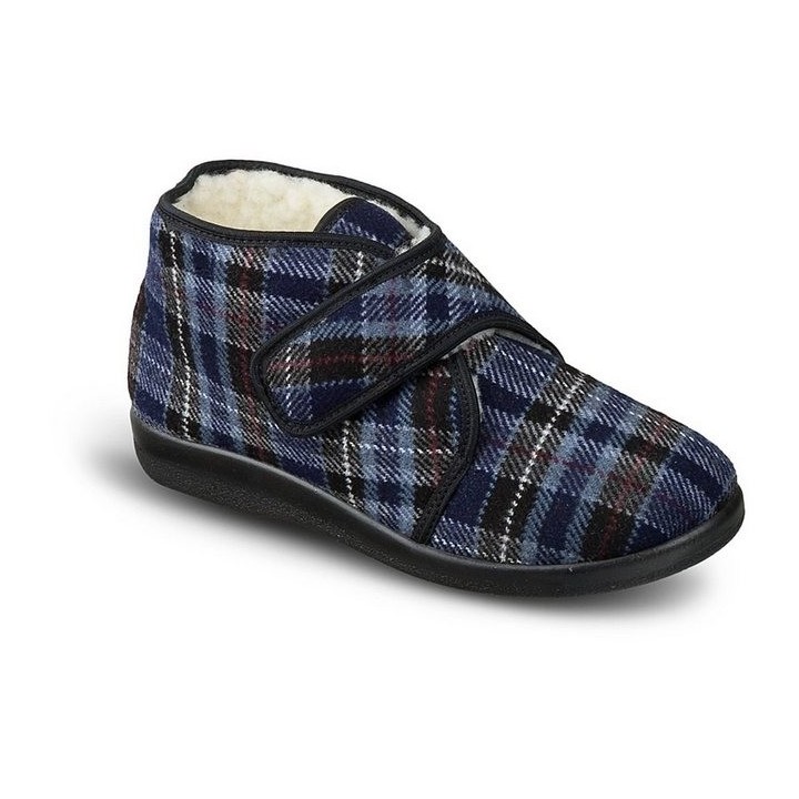 PADERO Klettschuhe gefüttert Hausschuh weit geschnitten