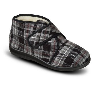 PADERO Klettschuhe gefüttert Hausschuh weit geschnitten